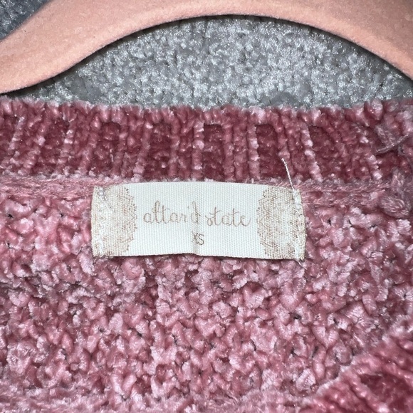 Altar'd State Alice Chenille Pink Sweater - Picture 5 of 5